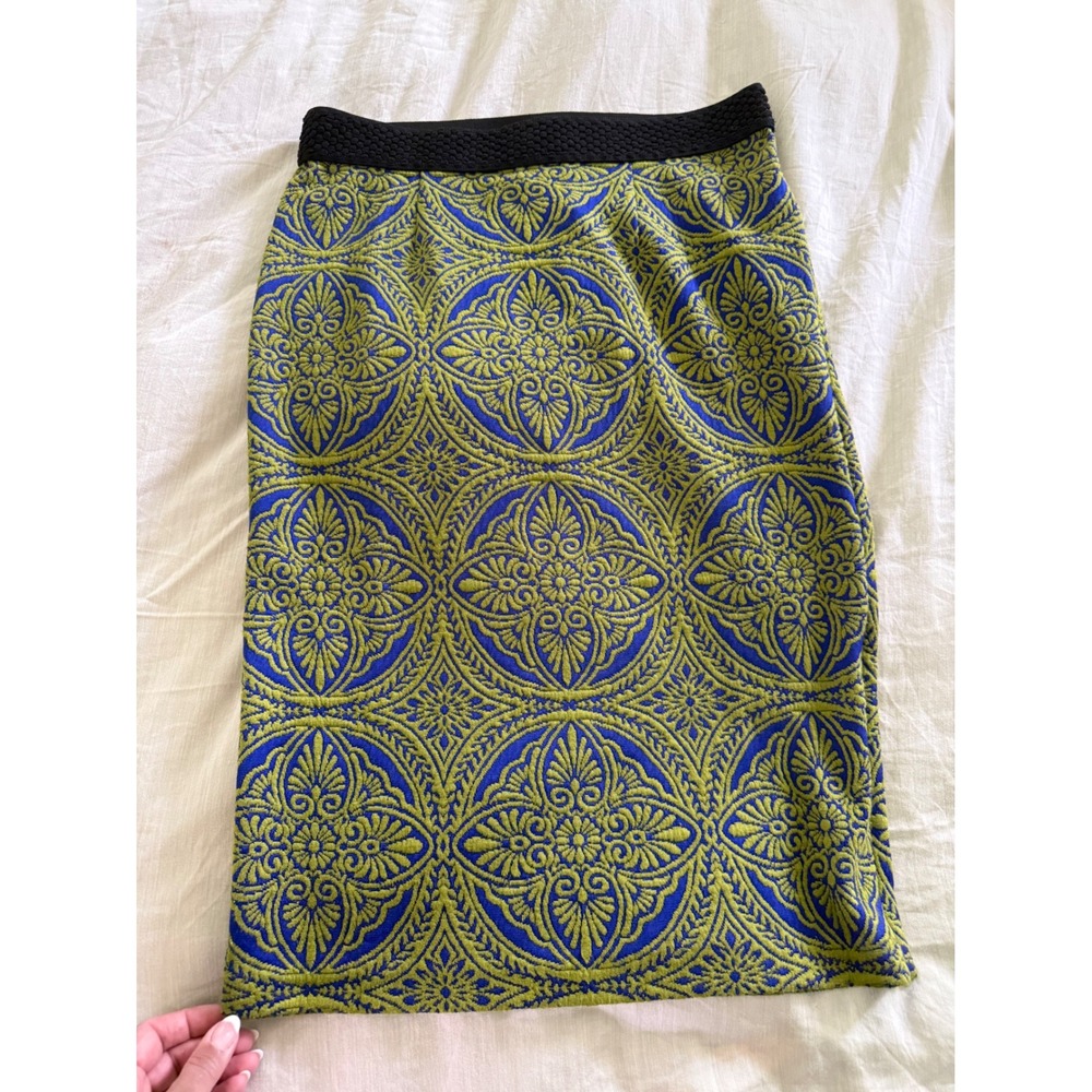 Anthropologie Maeve Tapestry Medallion Pencil Skirt Medium Boho - Picture 2 of 6